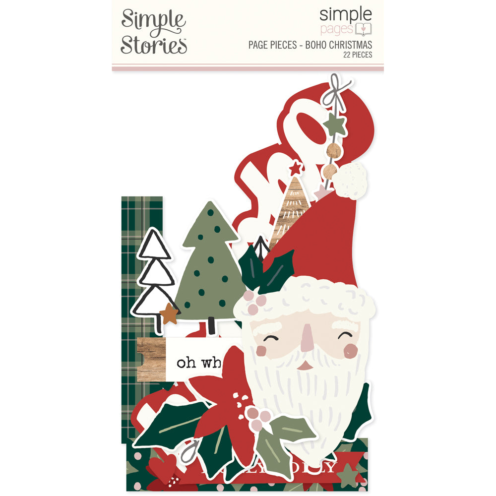 Simple Pages Page Pieces - Boho Christmas
