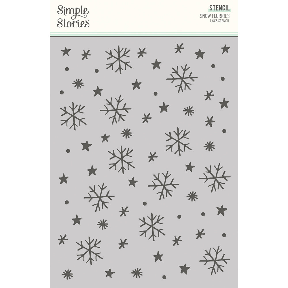Winter Wonder - 6x8 Stencil -  Snow Flurries
