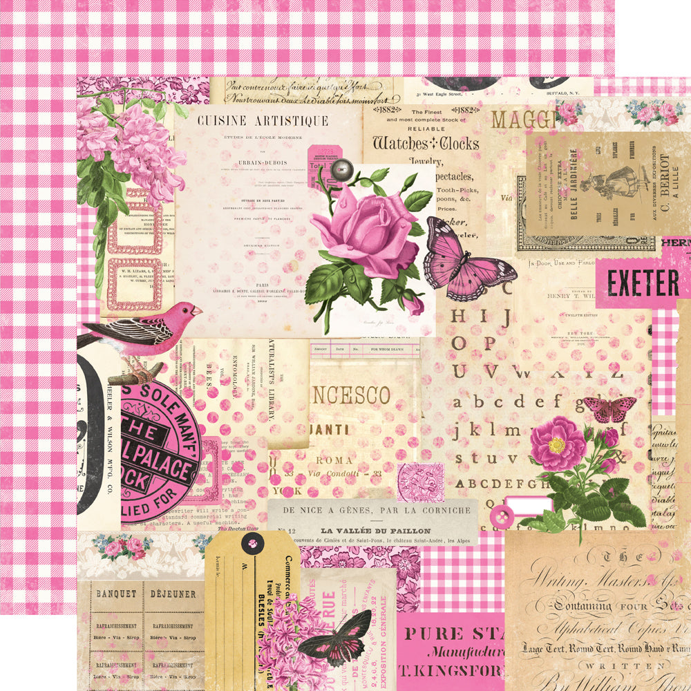Simple Vintage Essentials Color Palette - Pink Collage