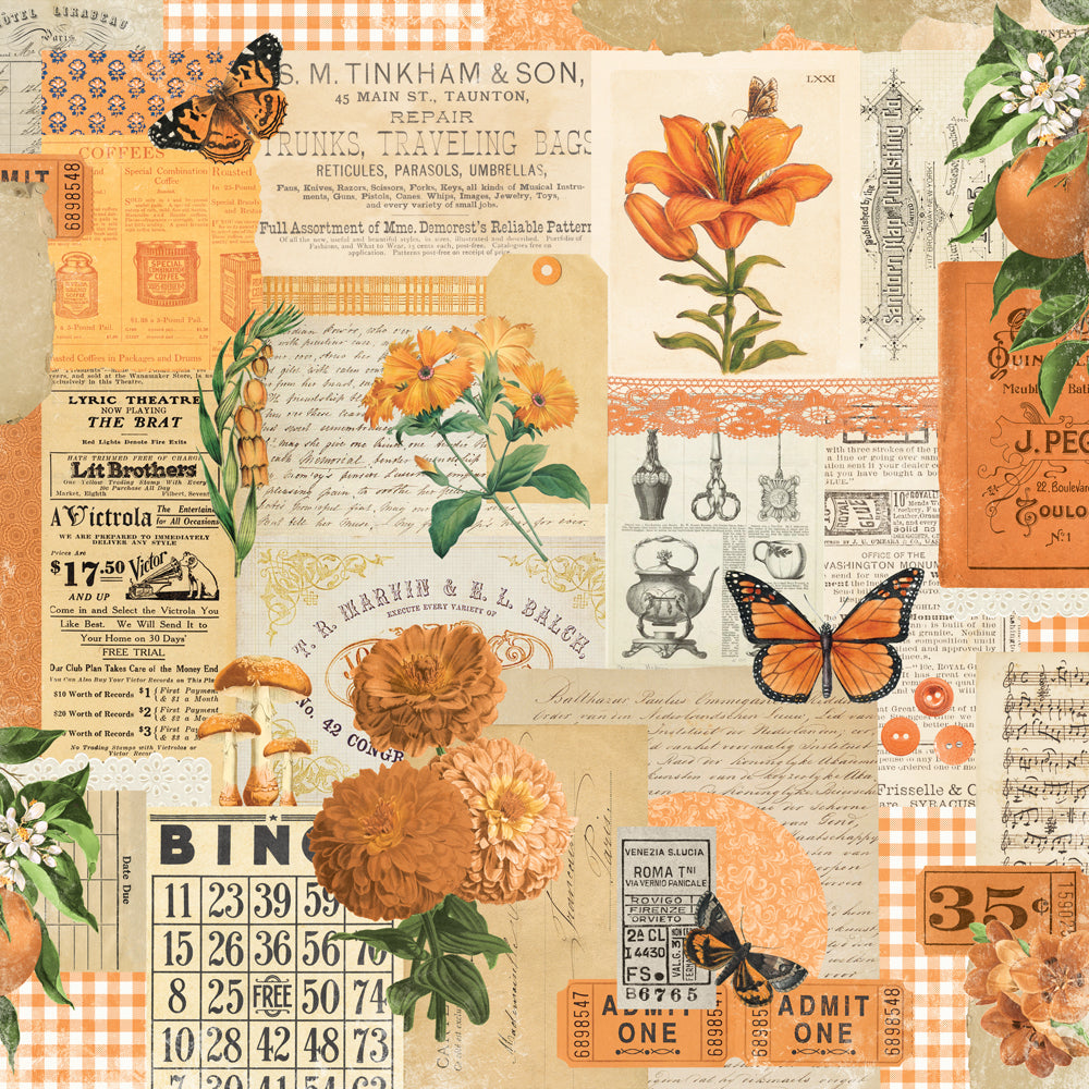 Simple Vintage Essentials Color Palette - Orange Collage