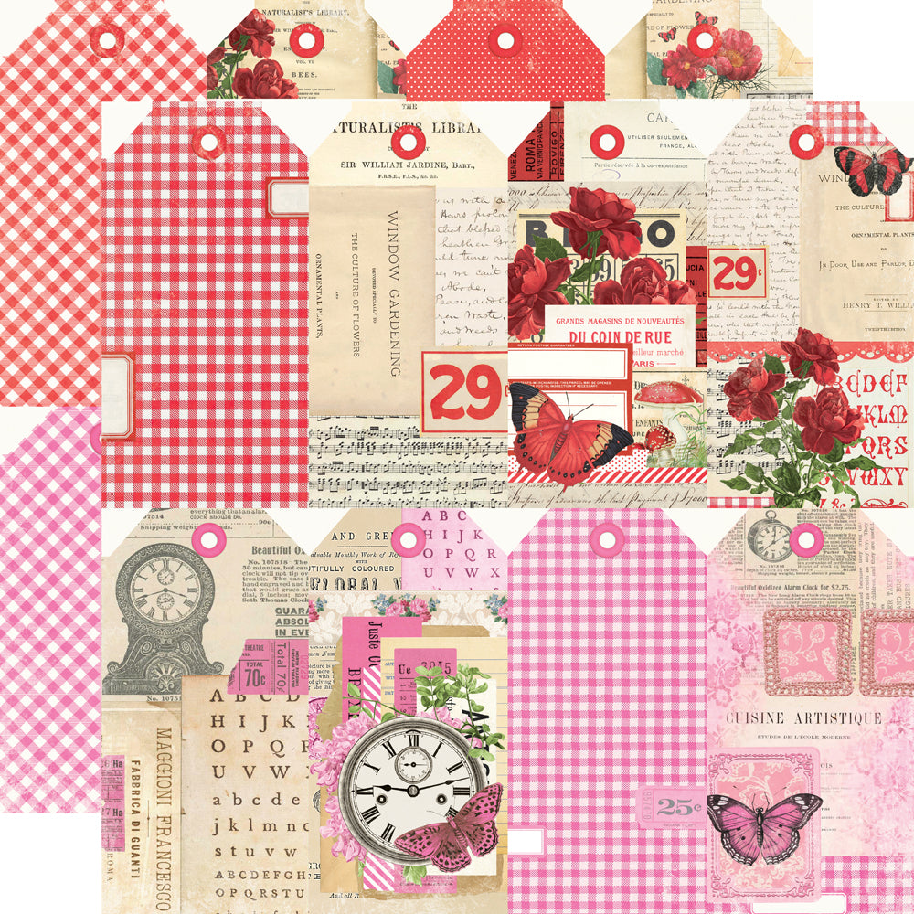 Simple Vintage Essentials Color Palette - Red & Pink Tags