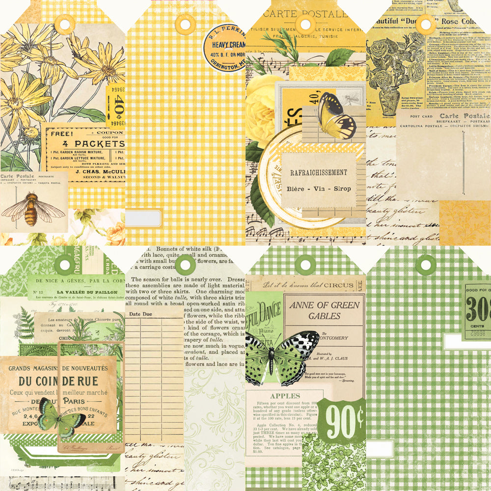 Simple Vintage Essentials Color Palette - Yellow & Green Tags