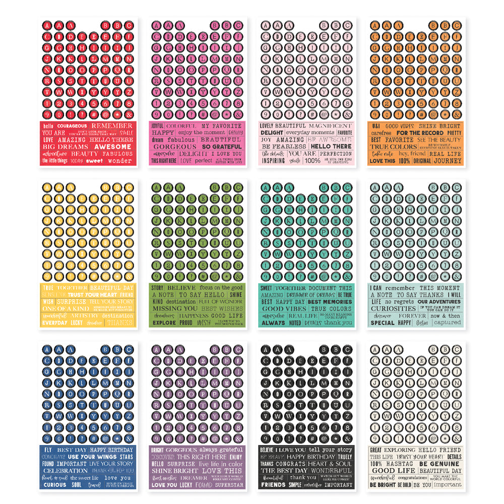Simple Vintage Essentials Color Palette - Letters & Labels Sticker Book