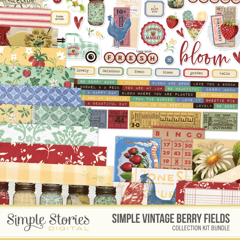 Simple Vintage Life in Bloom Digital Collection Kit