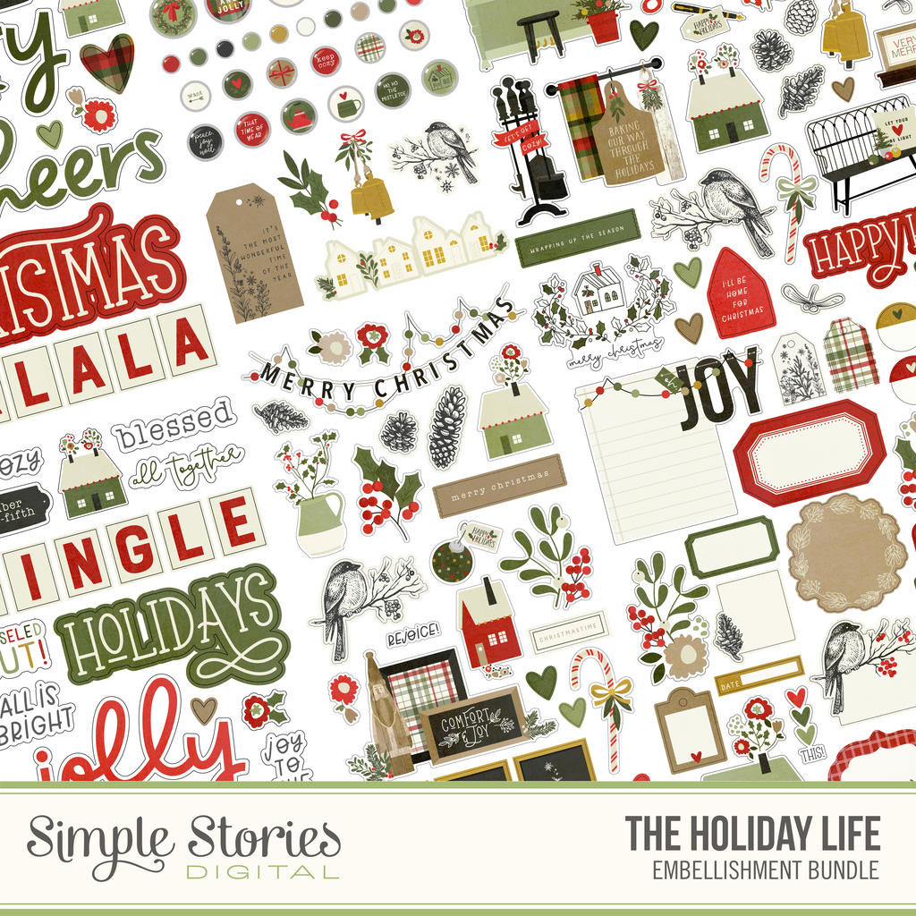 The Holiday Life Digital Embellishment Bundle
