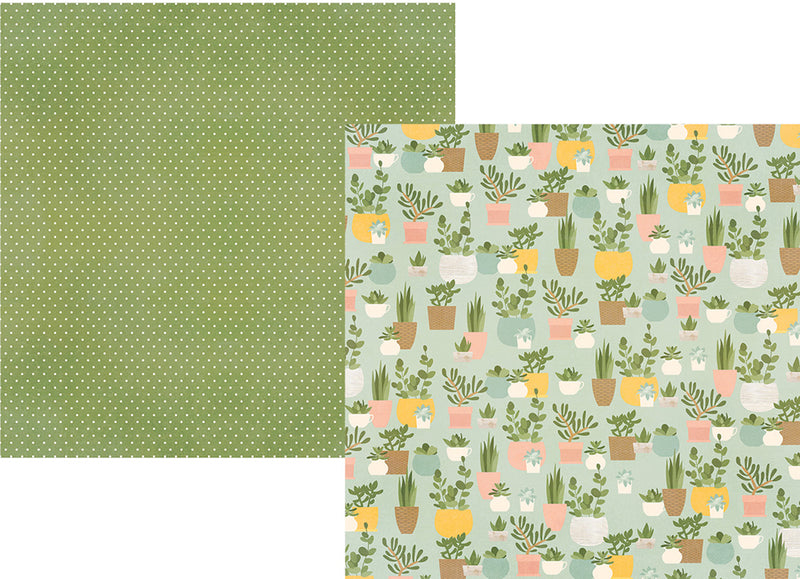 Spring Farmhouse 12x12 Paper - Blush/Green