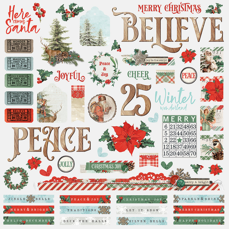 Country Christmas 6x12 Chipboard