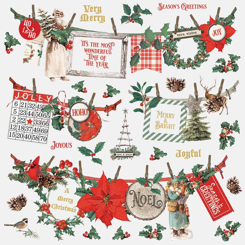 Country Christmas 12x12 Banner Sticker