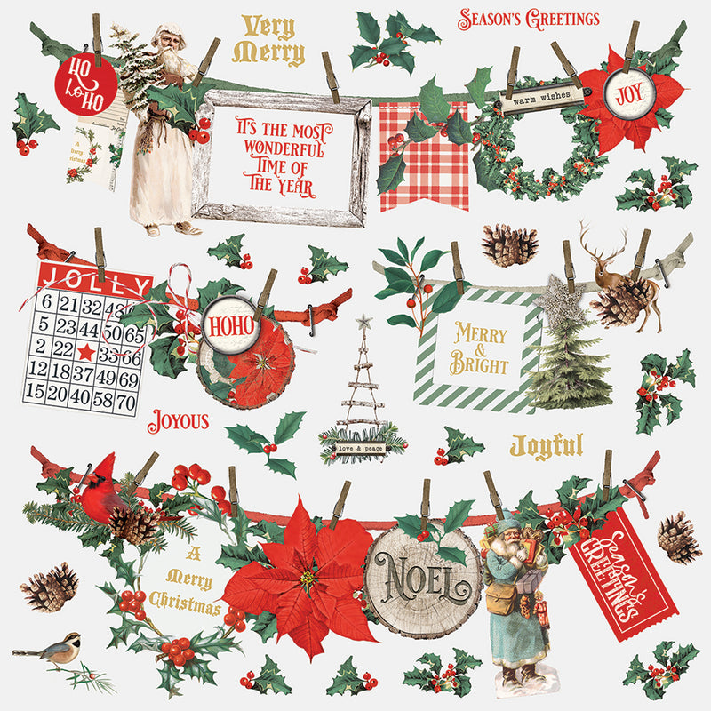 Country Christmas Number Pocket Pieces