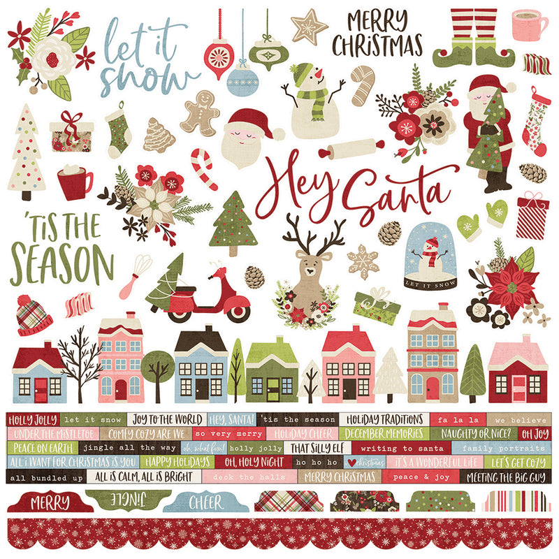 Holly Jolly 12x12 Paper - Happy Holidays