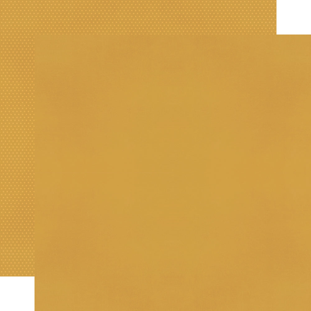 Winter Farmhouse 12x12 Paper - Mustard/dots