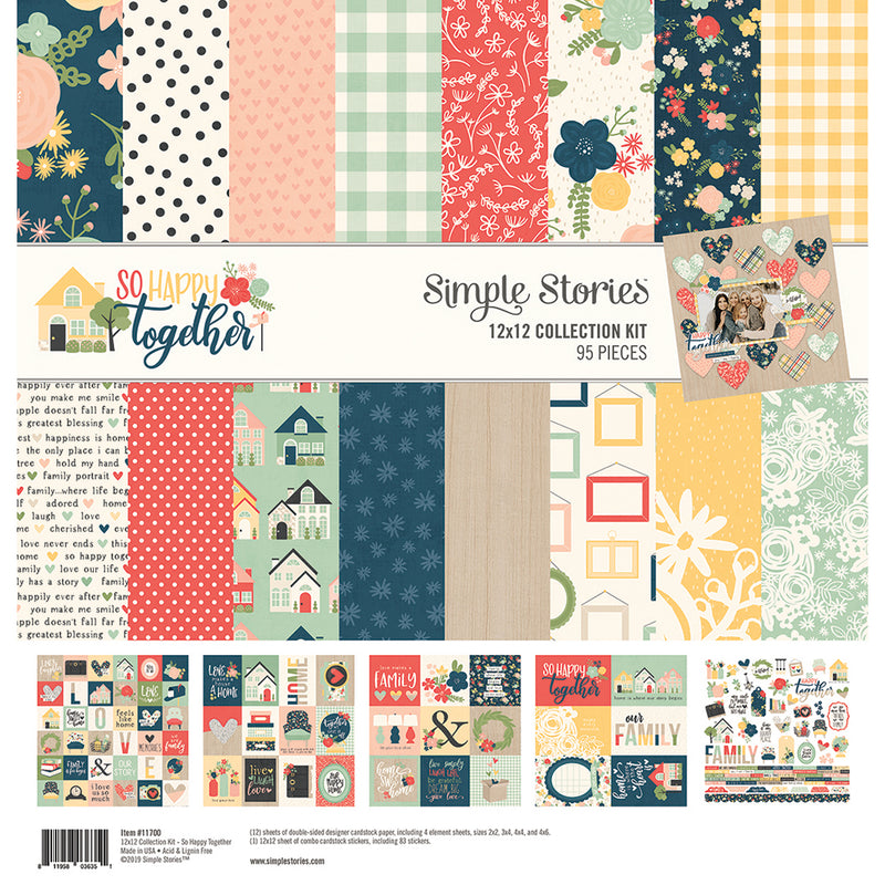 So Happy Together 12x12 Paper - Navy/Dots