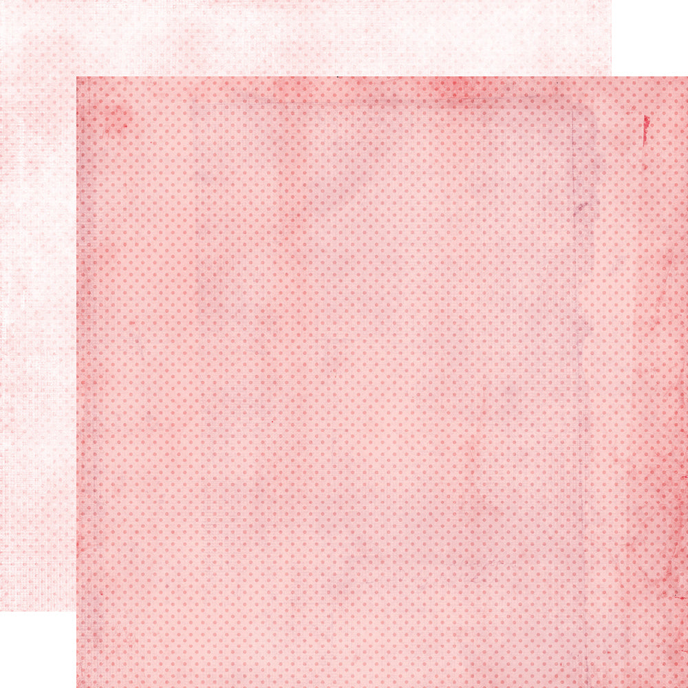 Simple Vintage My Valentine 12x12 Paper - Carnation/Blush Dots