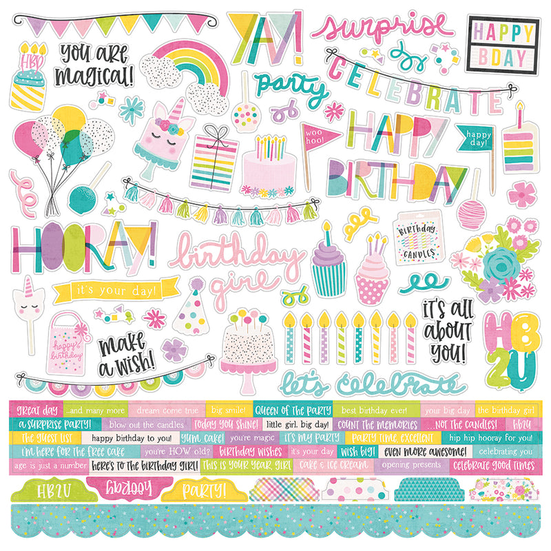 Magical Birthday 12x12 Paper - Birthday Girl