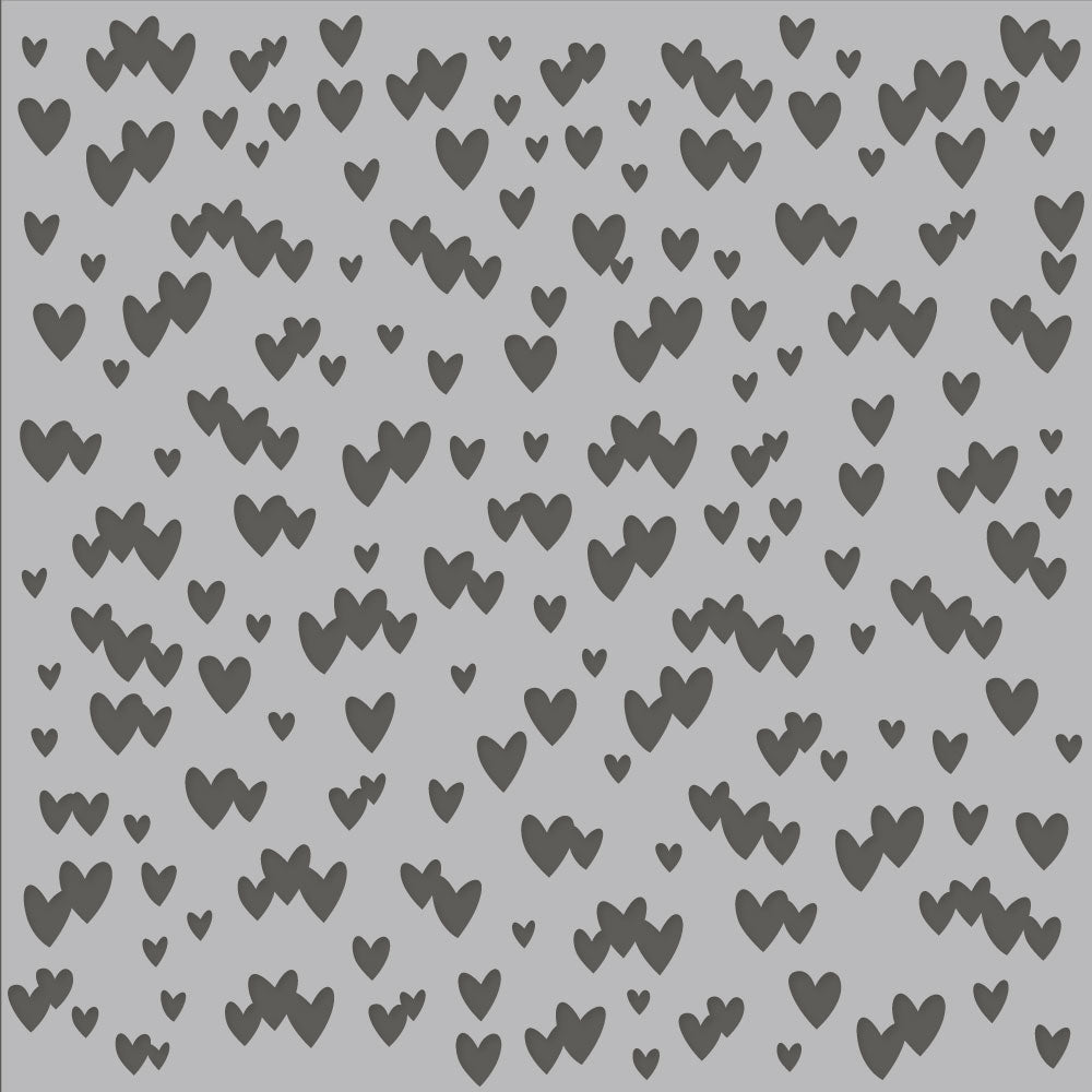 6x6 Stencil-Scattered Hearts