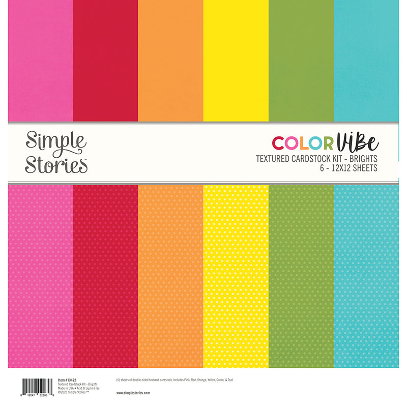 Color Vibe 12x12 Textured Cardstock - Red