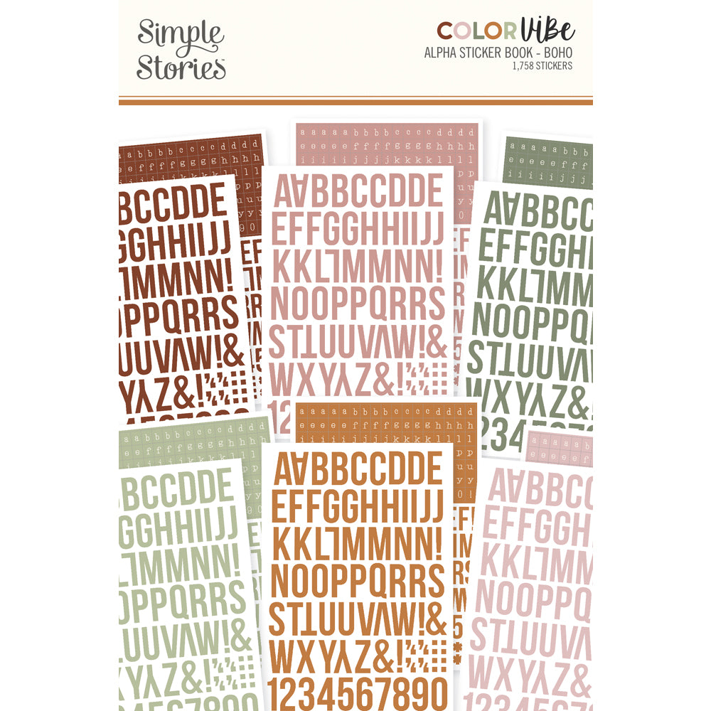 Color Vibe - Alphabet Sticker Book- Boho