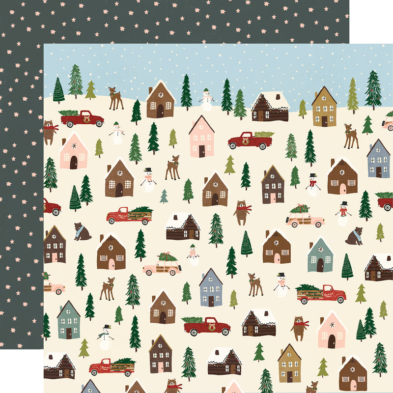 Winter Cottage - Puffy Stickers