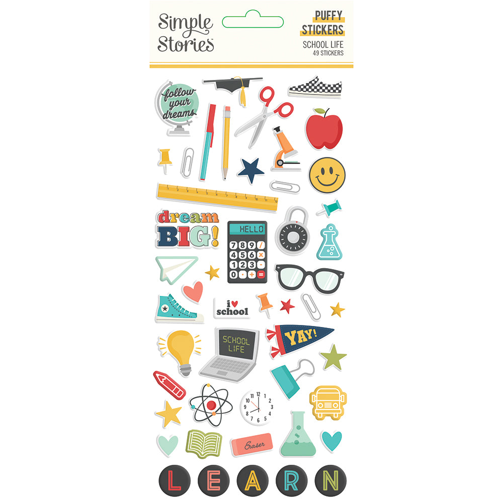 School Life - Puffy Stickers