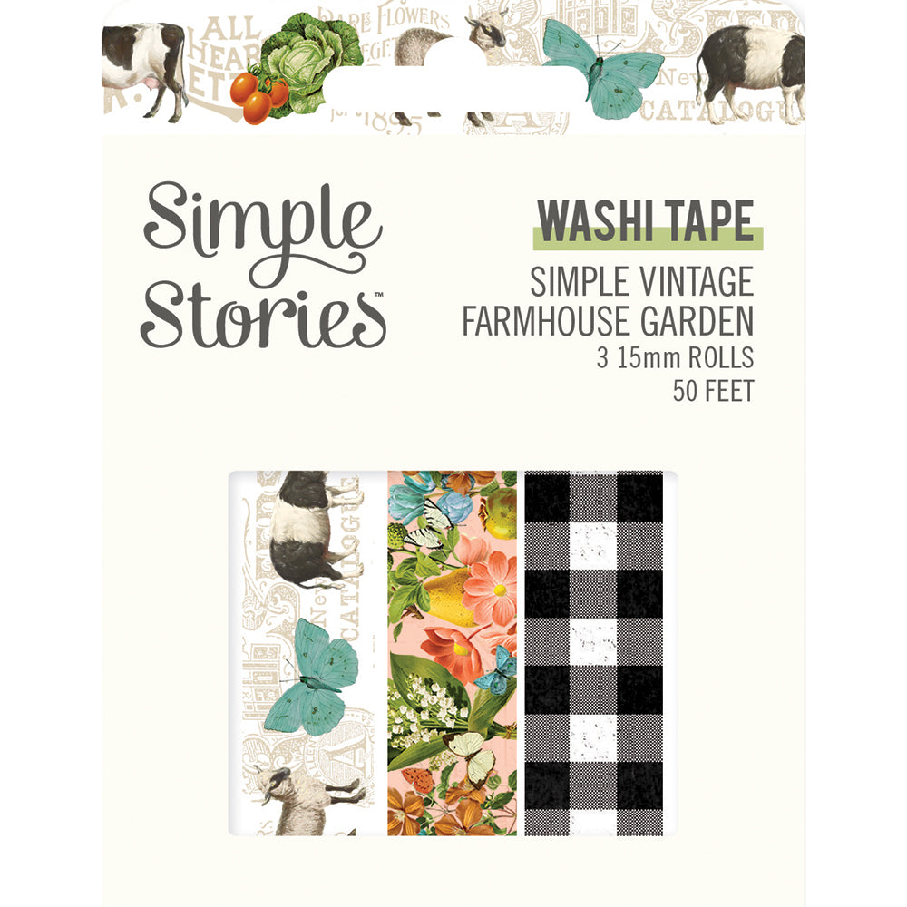 Simple Vintage Farmhouse Garden - Washi Tape