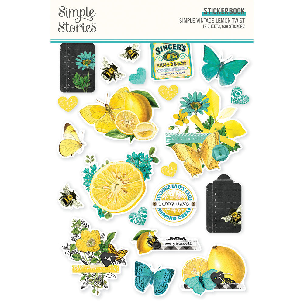 Simple Vintage Lemon Twist - Sticker Book