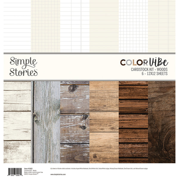 Color Vibe Cardstock Kit - Woods – Simple Stories