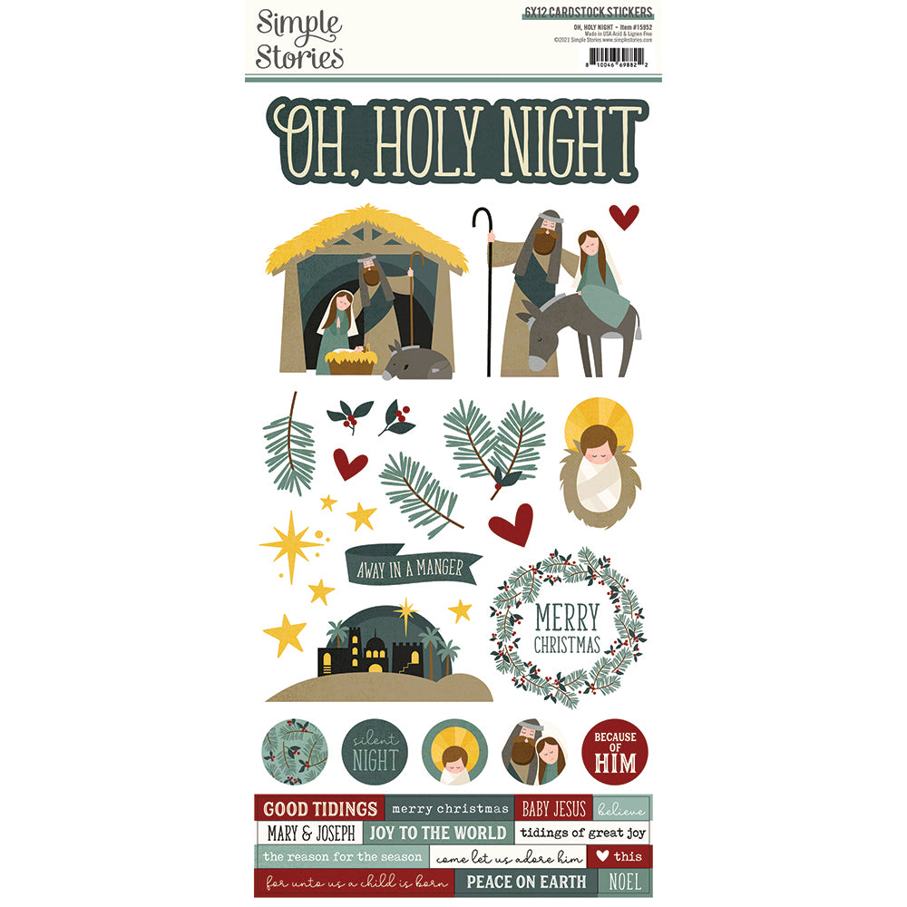 Oh, Holy Night - 6x12 Cardstock Sticker