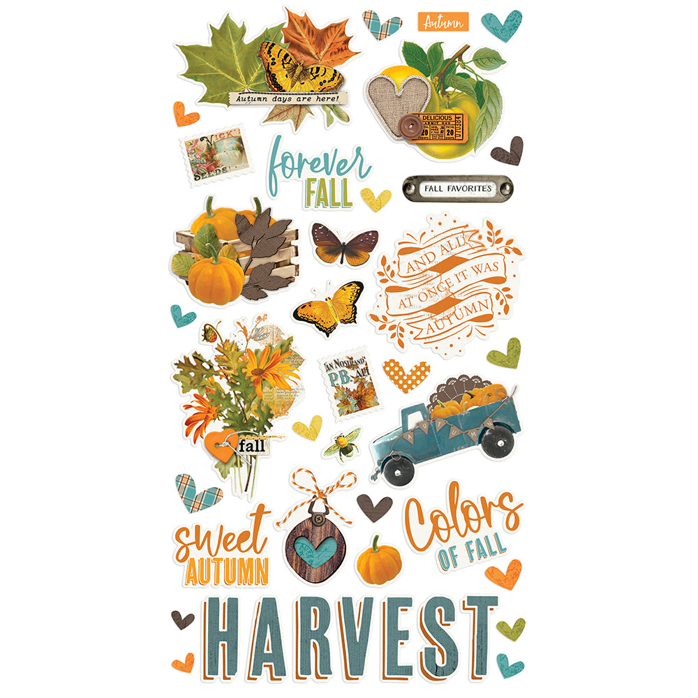 Simple Vintage Country Harvest - 6x12 Chipboard