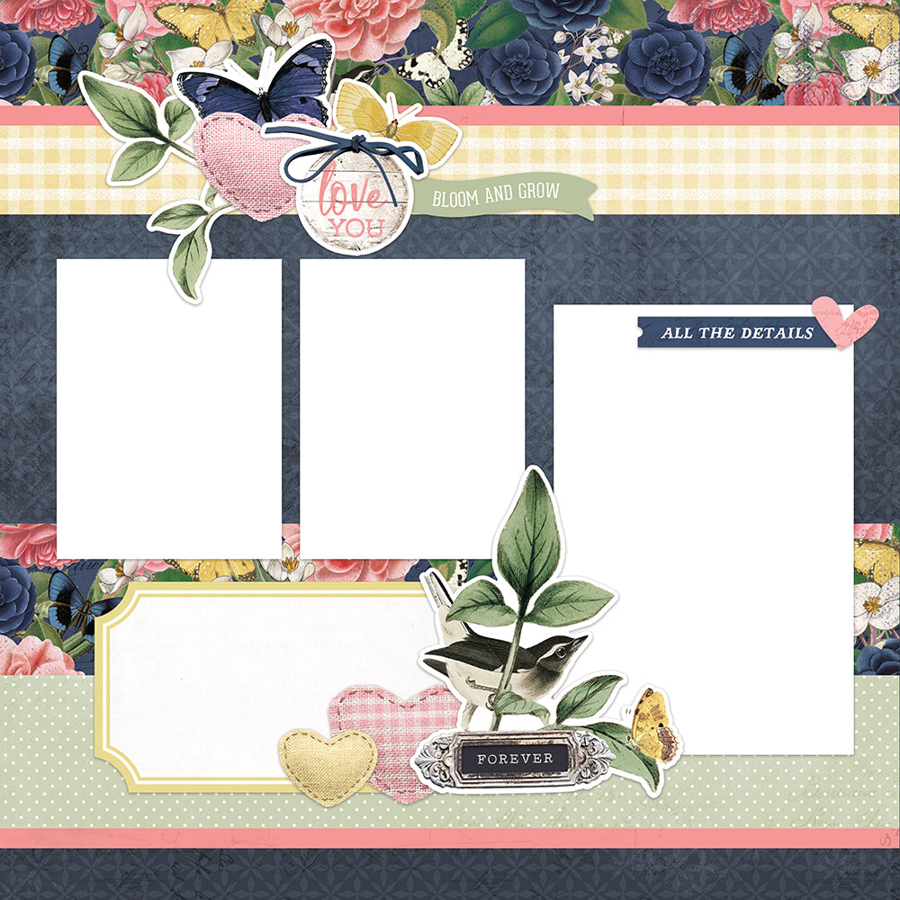 Simple Vintage Indigo Garden - Simple Pages Page Kit