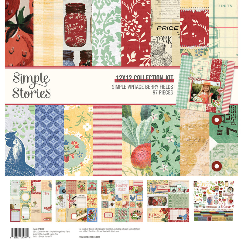 Simple Vintage Berry Fields  - Simple Pages Page Pieces