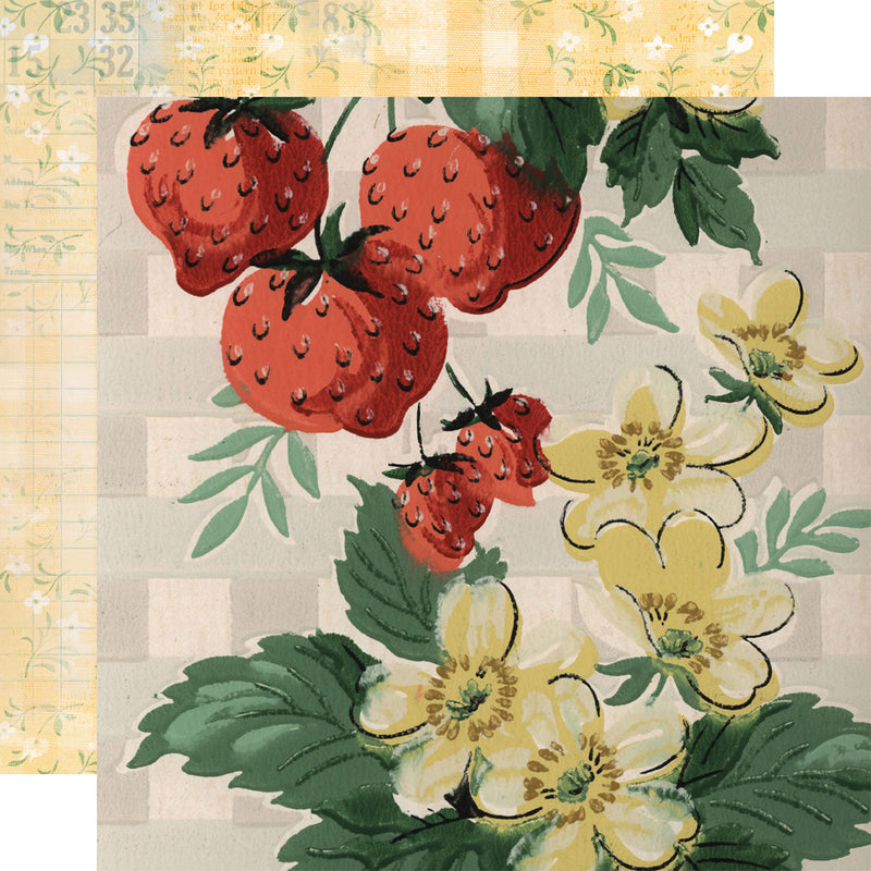 Simple Vintage Berry Fields  - Layered Chipboard
