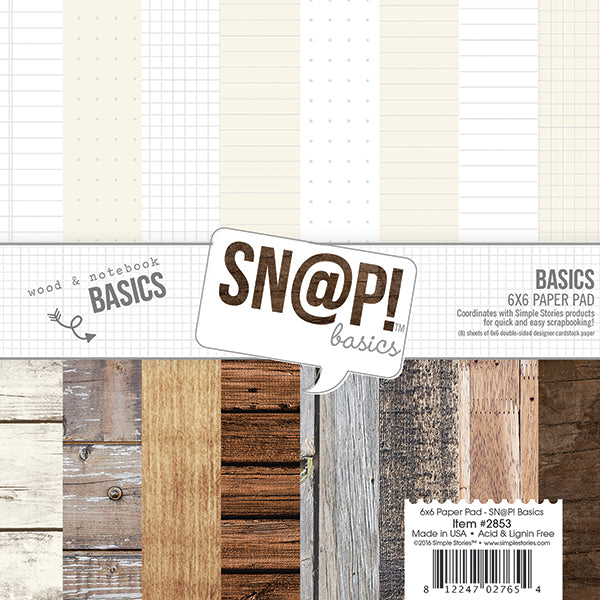 SN@P! Wood Basics 6x6 Paper Pad