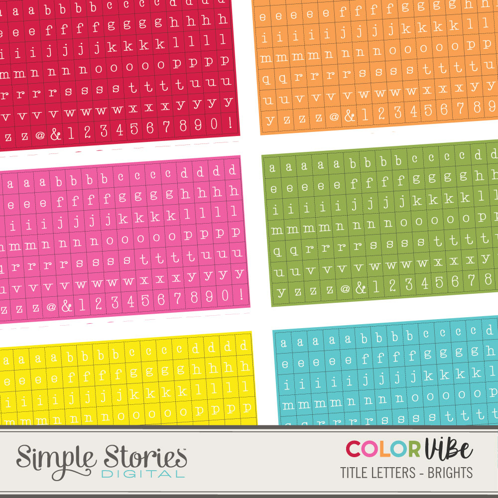 Color Vibe Digital Typeset Alpha - Brights