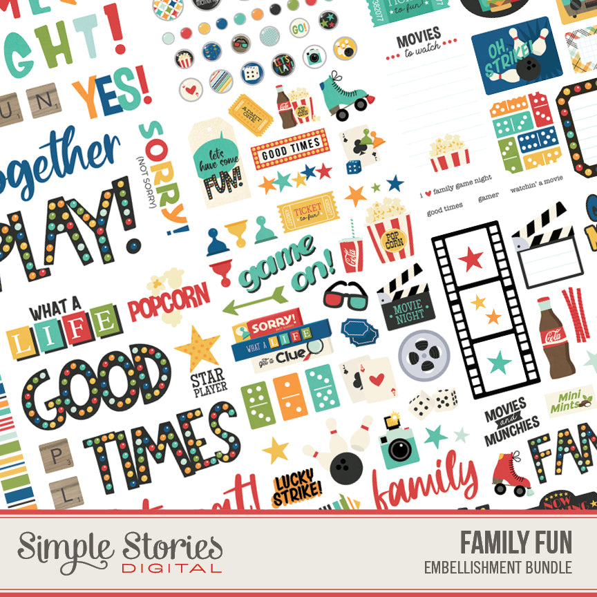 Family Fun Digital Embellishment Bundle