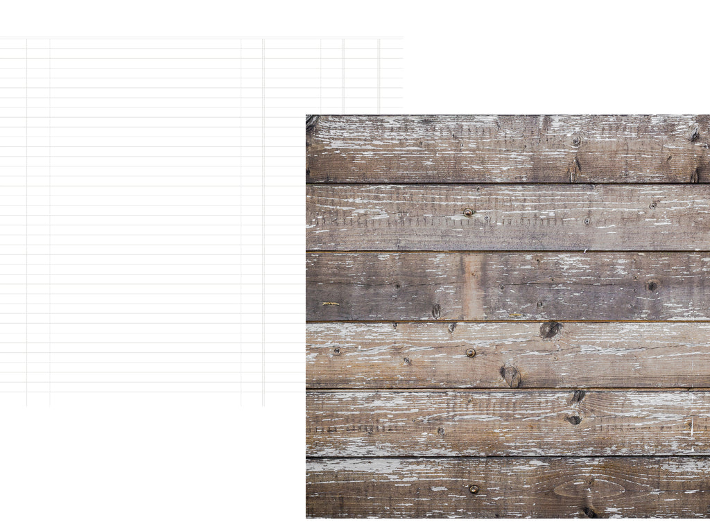 SN@P! Wood Basics 12x12 Paper - Cedar/White Ledger