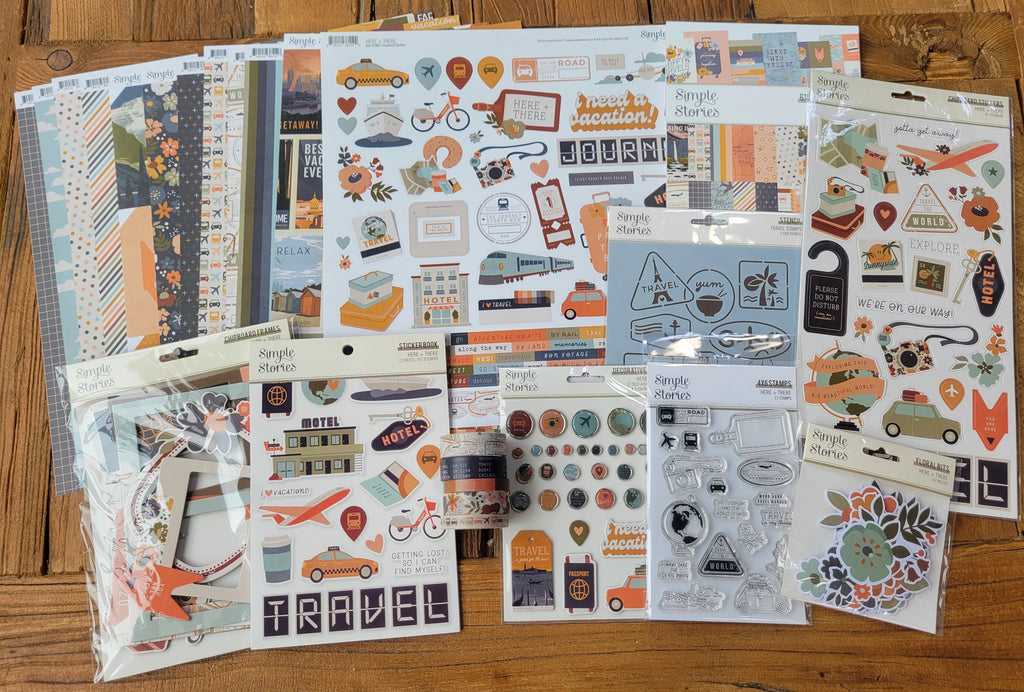New! Here + There Travel Scrapbook Bundle