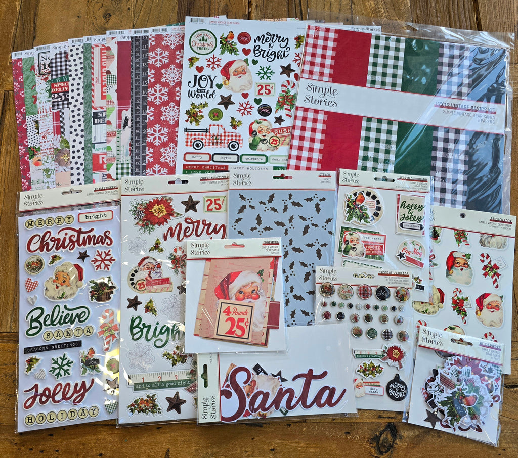 Simple Vintage Dear Santa Scrapbook Bundle