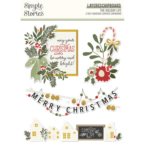 The Holiday Life Layered Chipboard