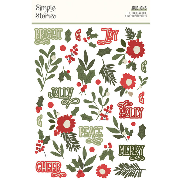 The Holiday Life Rub Ons Simple Stories