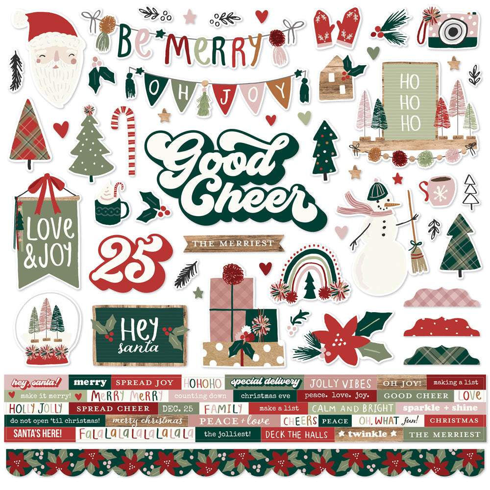 Boho Christmas - Cardstock Stickers