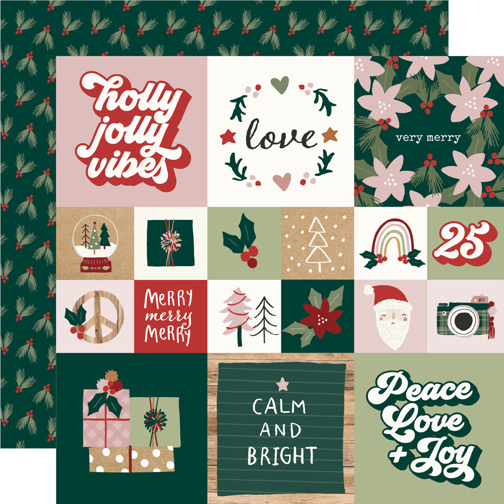 Simple Stories Boho Christmas 12 x 12 Cardstock Stickers