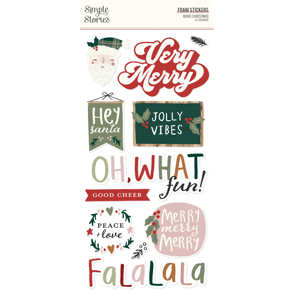 Boho Christmas - Foam Stickers