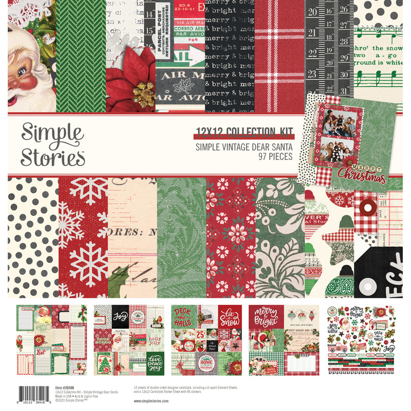 Simple Vintage Dear Santa - 6x12 Chipboard