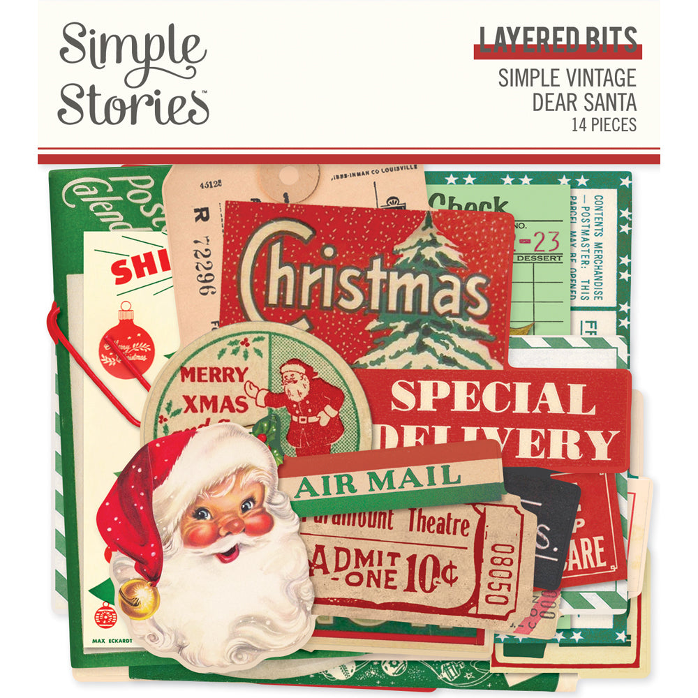 SIMPLE STORIES Simple Vintage Dear Santa Cardstock Stickers - Scrapbook  Generation