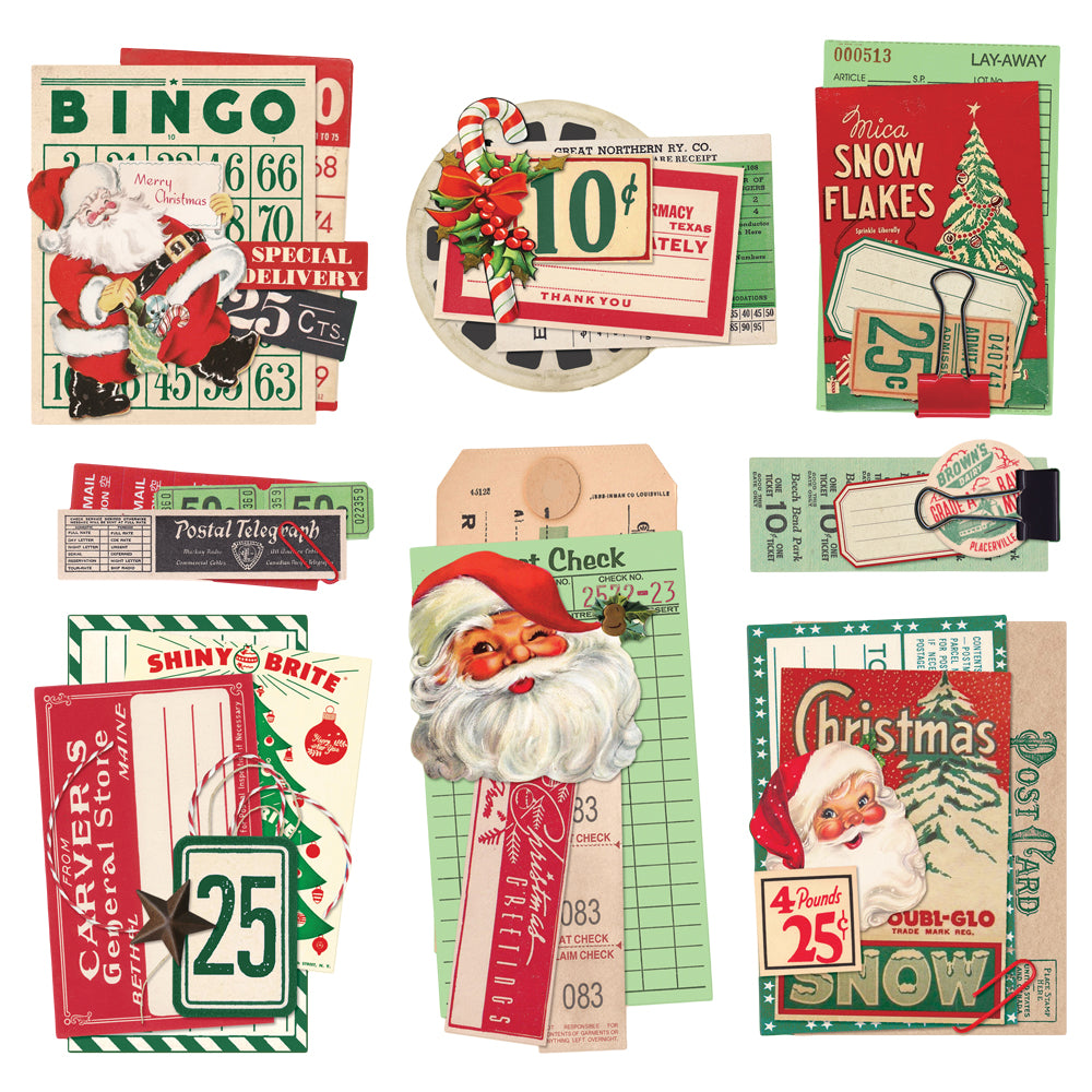 SIMPLE STORIES Simple Vintage Dear Santa Cardstock Stickers