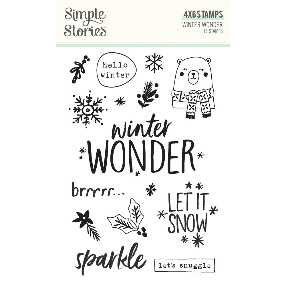 SIMPLE STORIES Winter Wonder 12x12 Paper: 4x6 Elements - Scrapbook  Generation