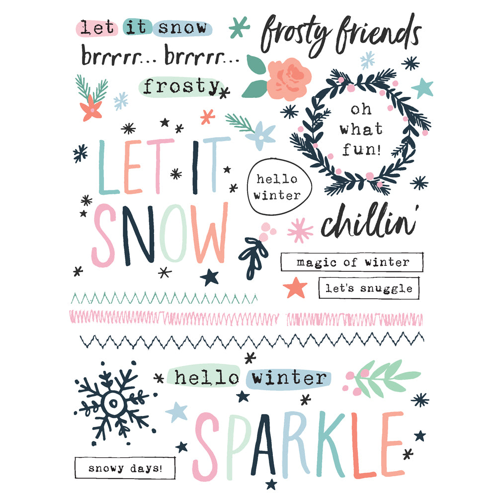 Simple Stories Winter Wonder Foam Stickers