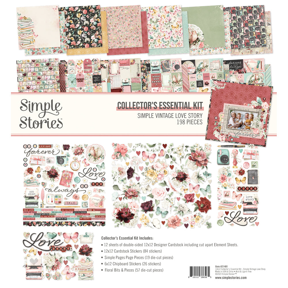 Simple Stories Vintage Love Story Clear Stamps 21420