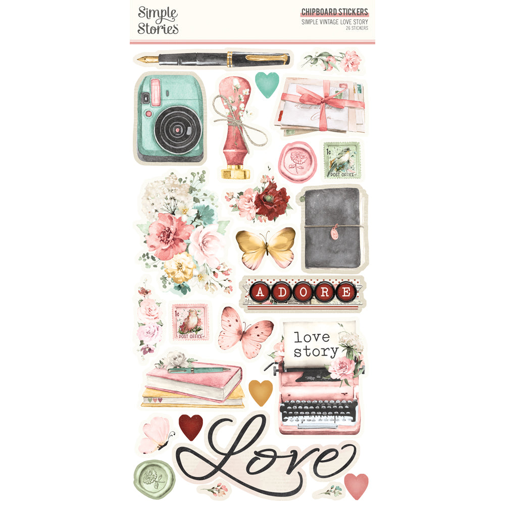 Simple Vintage Love Story - 6x12 Chipboard