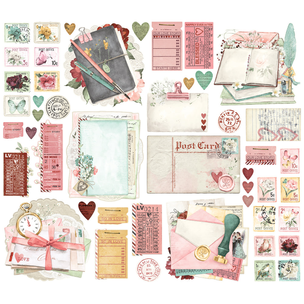 Simple Stories Simple Vintage Love Story Simple Pages Page Pieces
